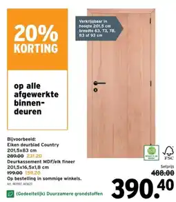 GAMMA Eiken deurblad Country aanbieding