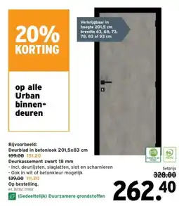 GAMMA Deurblad in betonlook aanbieding
