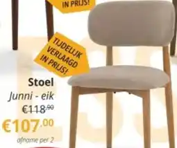 YGO Stoel Junni - eik aanbieding