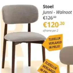 YGO Stoel Junni - Walnoot aanbieding