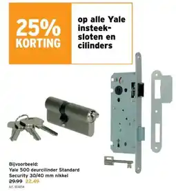 GAMMA Yale deurcilinder standard security nikkel aanbieding
