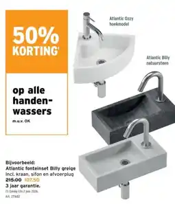 GAMMA Atlantic fonteinset Billy greige aanbieding
