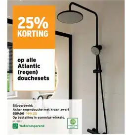 GAMMA Asher regendouche met kraan zwart aanbieding
