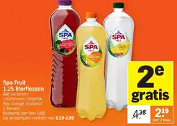 Allerhande Spa Fruit 1.25 literflessen aanbieding