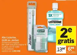 Allerhande Alle Listerine, GUM en Jordan aanbieding