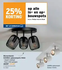GAMMA Gamma opbouwspots nikki aanbieding