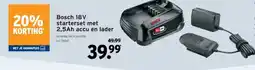 GAMMA Bosch 18v starterset met 2,5ah accu en lader aanbieding