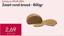 Peltri Zwart rond brood - 800gr aanbieding