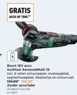 GAMMA Bosch 18v accu multitool advanced multi 18 aanbieding