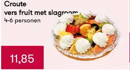 Peltri Croute vers fruit met slagroom aanbieding