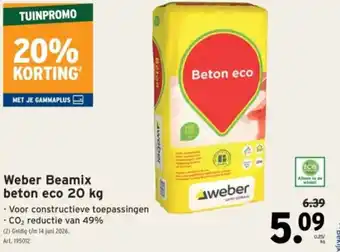 GAMMA Weber Beamix beton eco aanbieding