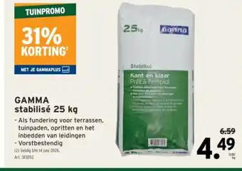 GAMMA GAMMA Stabilisé aanbieding