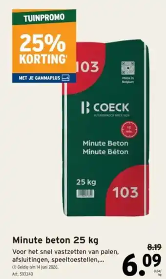GAMMA Minute beton aanbieding