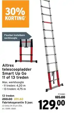 GAMMA Altrex telescoopladder smart up go treden aanbieding
