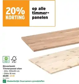 GAMMA Timmerpaneel eiken aanbieding