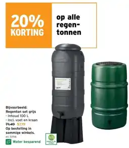 GAMMA Regenton set grijs aanbieding