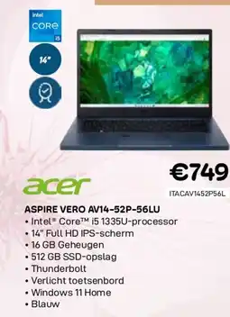 CompuDeals Acer aspire vero av14-52p-56lu aanbieding