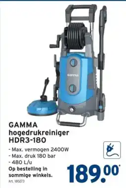 GAMMA GAMMA hogedrukreiniger HDR3-180 aanbieding