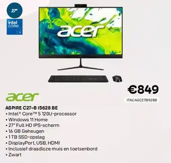 Acer aspire c27-b 15628 be