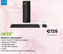 CompuDeals Acer aspire xc-1785 15428 be aanbieding