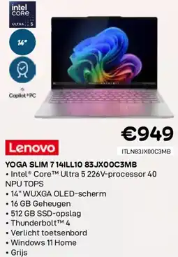 CompuDeals Lenovo yoga slim 714ill10 83jxo0c3mb aanbieding