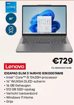 CompuDeals Lenovo IDEAPAD SLIM 3 14IRH10 83K0007AMB aanbieding