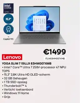 CompuDeals Lenovo yoga slim 7 15ill9 83hm007xmb aanbieding