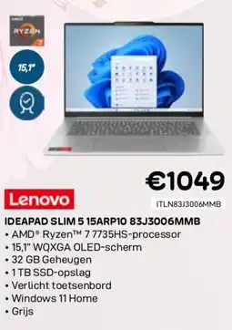 CompuDeals Lenovo ideapad slim 5 15arp10 83j3006mmb aanbieding