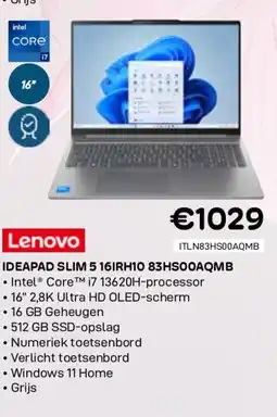 CompuDeals Lenovo IDEAPAD SLIM 5 16IRH10 83HS00AQMB aanbieding