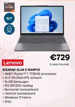 CompuDeals Lenovo ideapad slim 3 15arp10 aanbieding