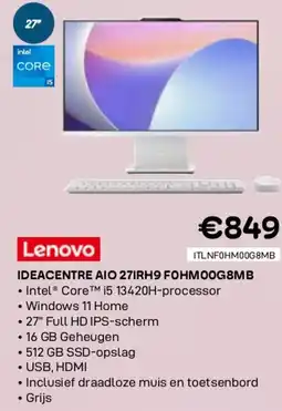 CompuDeals Lenovo ideacentre aio 27irh9 fohmoog8mb aanbieding