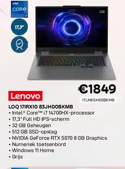 CompuDeals Lenovo loq 17irx10 83jhoobkmb aanbieding