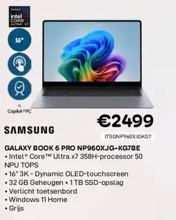 CompuDeals Samsung galaxy book 6 pro np960xjg-kg7be aanbieding