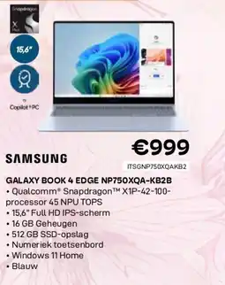 CompuDeals Samsung galaxy book 4 edge np750xqa-kb2b aanbieding