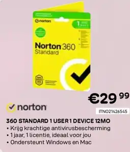 CompuDeals Norton 360 standard 1 user 1 device 12mo aanbieding
