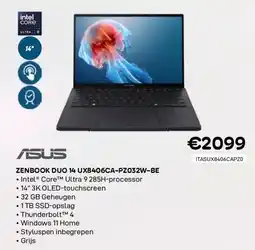 CompuDeals Asus zenbook duo 14 ux8406ca-pz032w-be aanbieding
