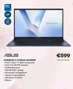 CompuDeals Asus vivobook 17 x1704 va-au1080w aanbieding