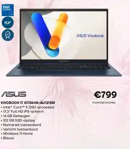 CompuDeals Asus vivobook 17 x1704 va-au1213w aanbieding