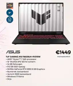 CompuDeals Asus tuf gaming a16 fa608uh-rv015w aanbieding