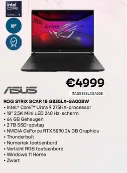 CompuDeals Asus rog strix scar 18 g835lx-sa008w aanbieding