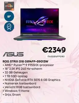 CompuDeals Asus rog strix g18 g814fp-s9013w aanbieding
