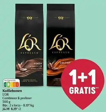 Delhaize Koffiebonen l`or forza aanbieding