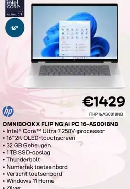 CompuDeals Hp omnibook x flip ng ai pc 16-as0018nb aanbieding