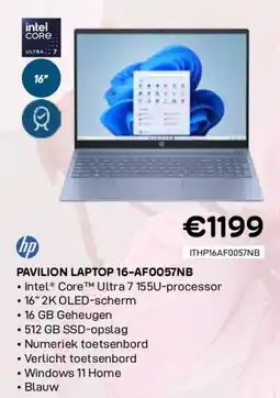 CompuDeals Hp pavilion laptop 16-af0057nb aanbieding