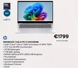 CompuDeals Hp omnibook 7 ng ai pc 17-dc0015nb aanbieding
