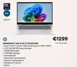 CompuDeals Hp omomnibook 7 ng ai pc 17-dc0014nb aanbieding