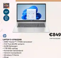 CompuDeals Hp laptop 17-cp3022nb aanbieding
