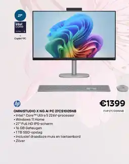 CompuDeals Hp omnistudio x ng ai pc 27cs1005nb aanbieding