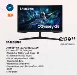 CompuDeals Samsung odyssey g5 ls27cg552euxen aanbieding