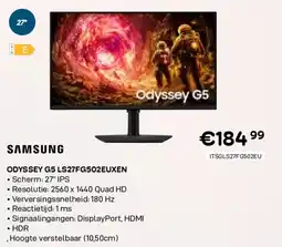 CompuDeals Samsung odyssey g5 ls27fg502euxen aanbieding